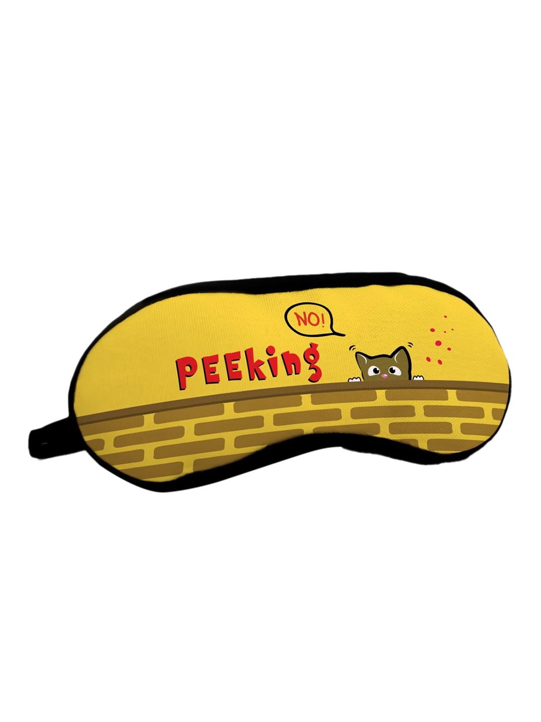 

Indigifts Unisex Printed Sleeping Eye Mask, Yellow