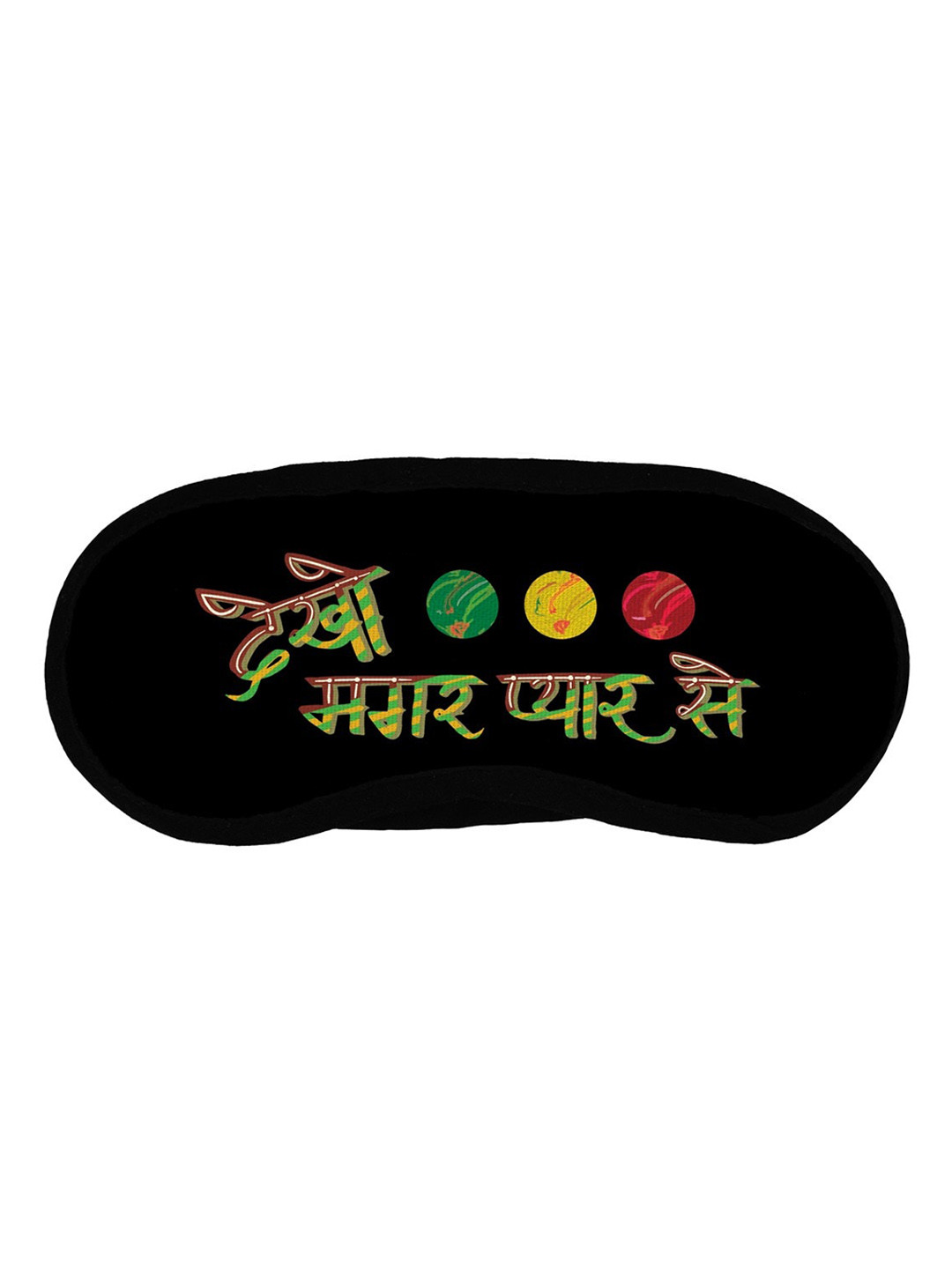 

Indigifts Printed Sleeping Eye Mask, Black