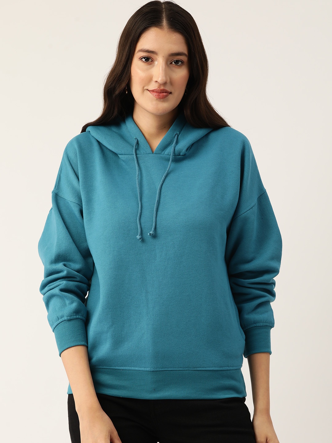 

Rue Collection Hooded Fleece Sweatshirt, Teal