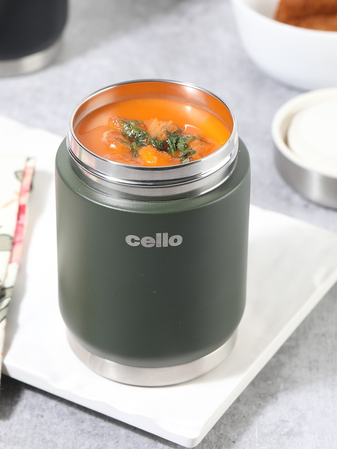 

Cello Duro Supee Green Durable DTP Coating Vacusteel Water Bottle - 400 ML