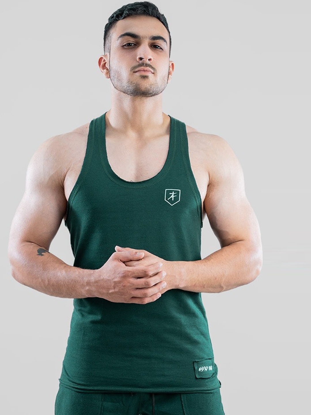 

Athflex Scoop Neck Cotton Innerwear Vests, Green