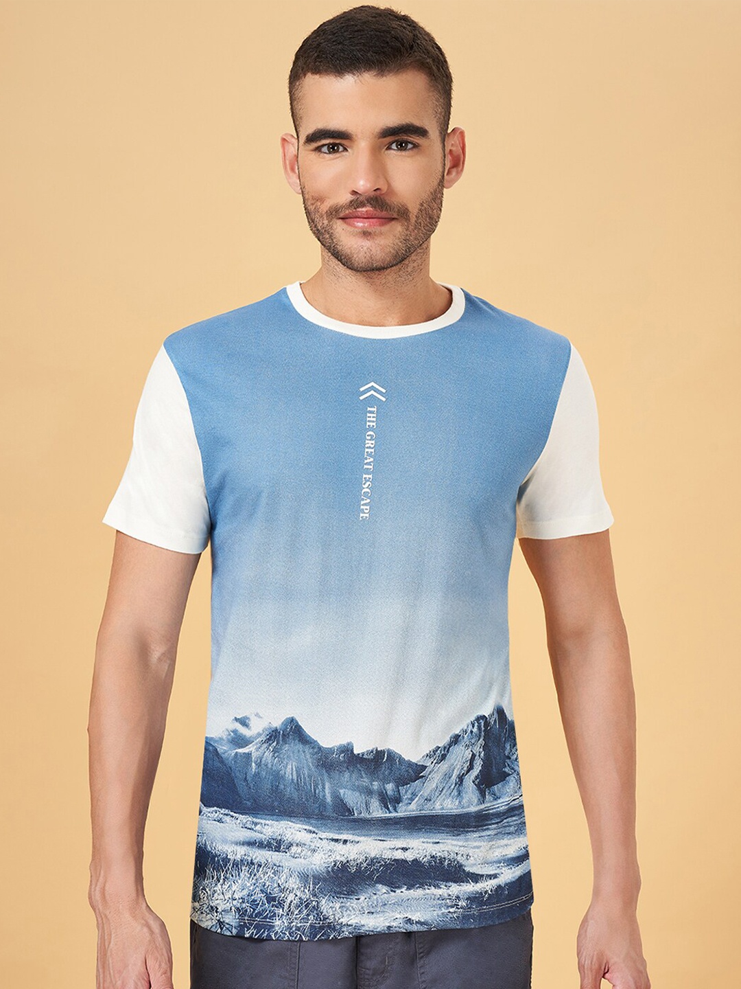 

Urban Ranger by pantaloons Typography Printed Cotton T-shirt, Off white