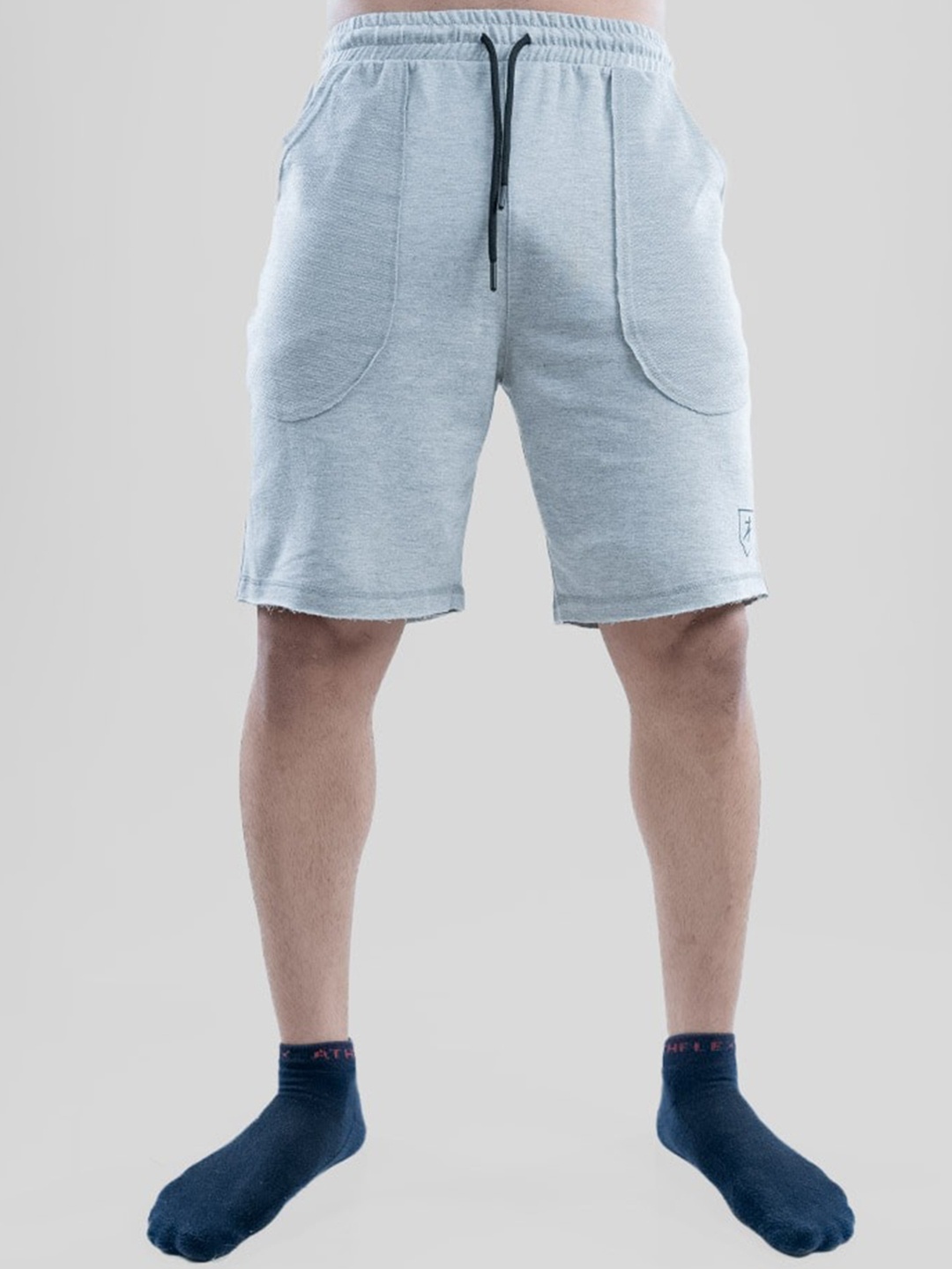 

Athflex Men Regular Fit Mid-Rise Cotton Regular Shorts, Grey