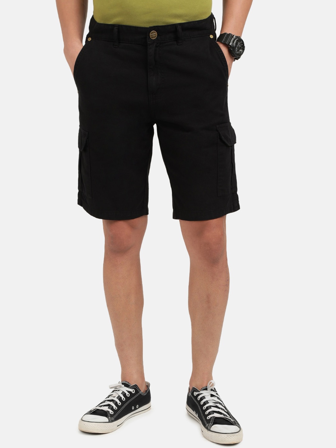 

IVOC Men Slim Fit Cargo Shorts, Black