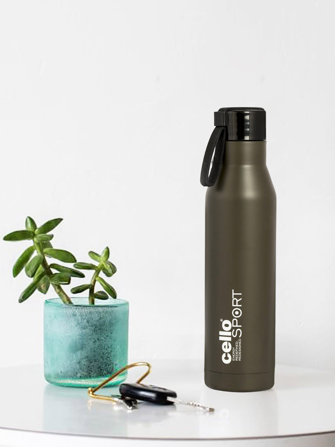 

Cello Maestro Military Green Stainless Steel Double Walled Vacusteel Flask - 550 ml