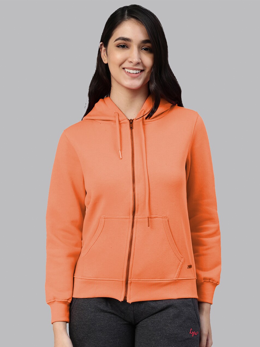 

LYRA Hooded Long Sleeves Anti Odour Fleece Sweatshirt, Coral