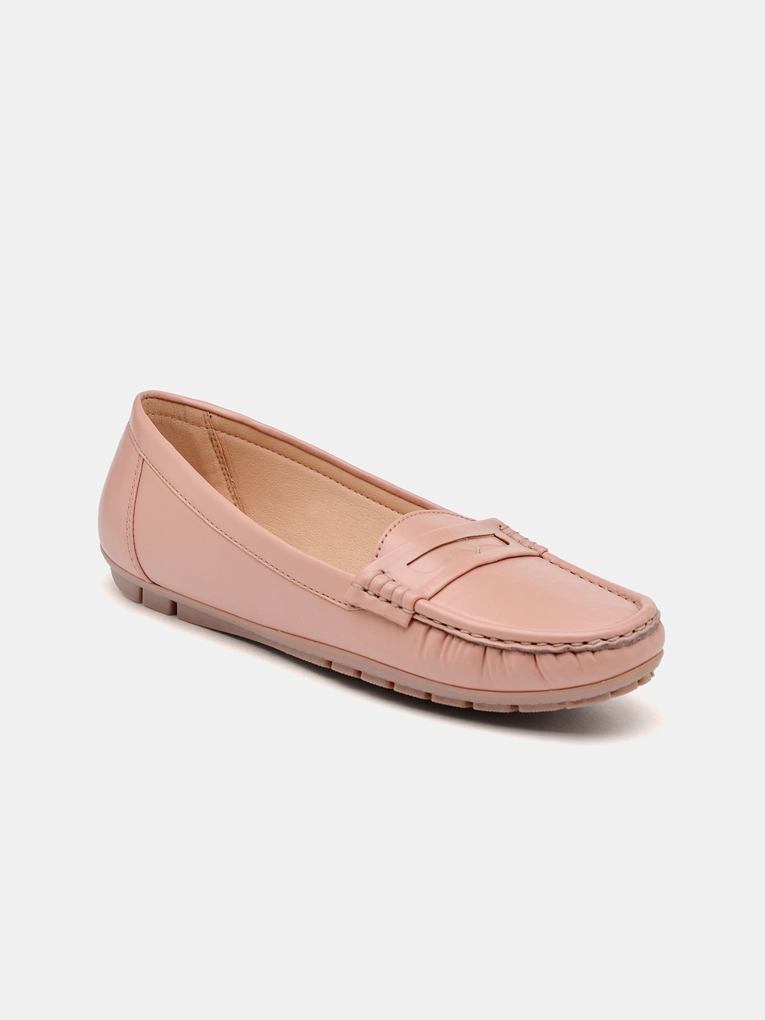 

R&B Women Round Toe Penny Loafers, Nude