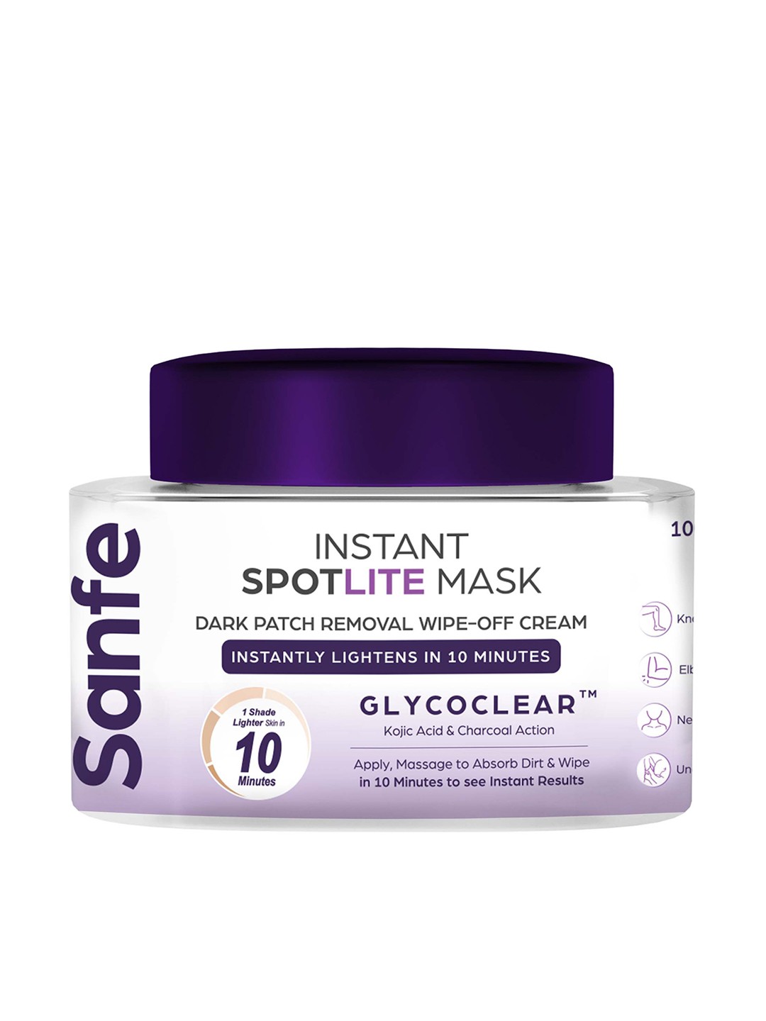 

Sanfe Instant Spotlite Mask Dark Patch Removal Wipe Off Cream With Kojic Acid - 100g, Multi