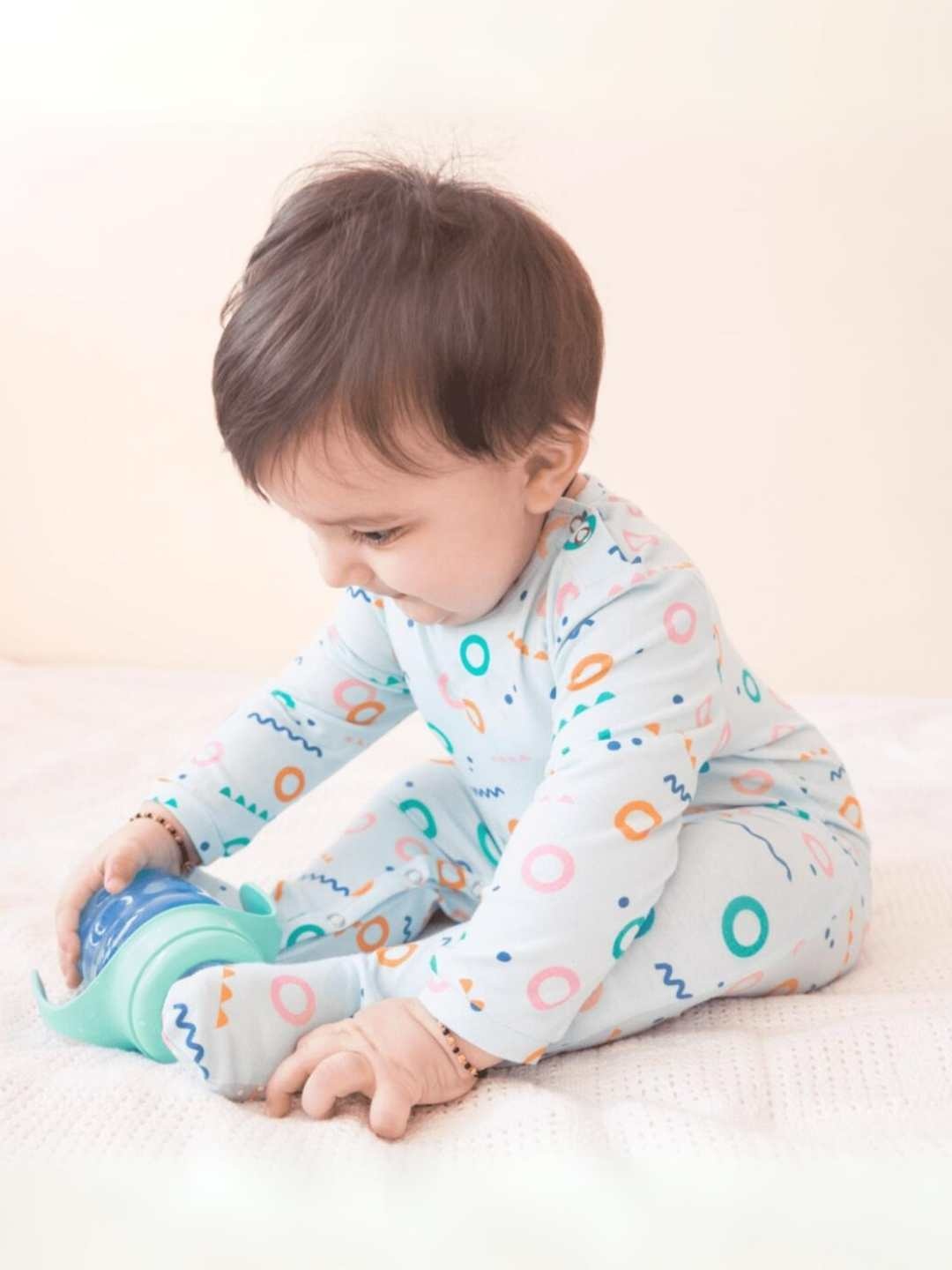 

Ola! Otter Infants Printed Sleepsuit, Blue