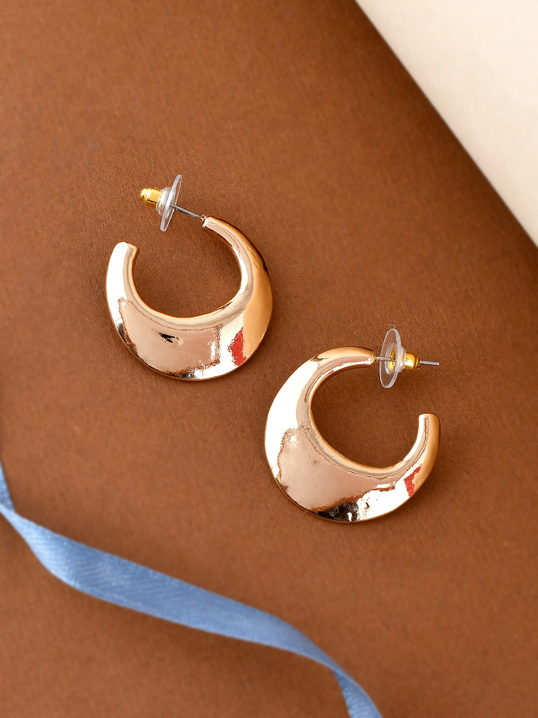 

Shoshaa Gold Plated Half Hoop Earrings