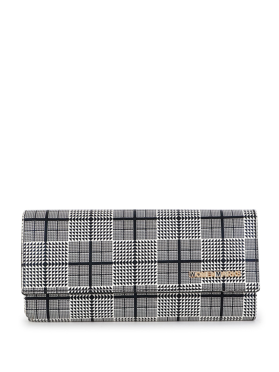 

WOMEN MARKS Printed Purse Clutch, Black