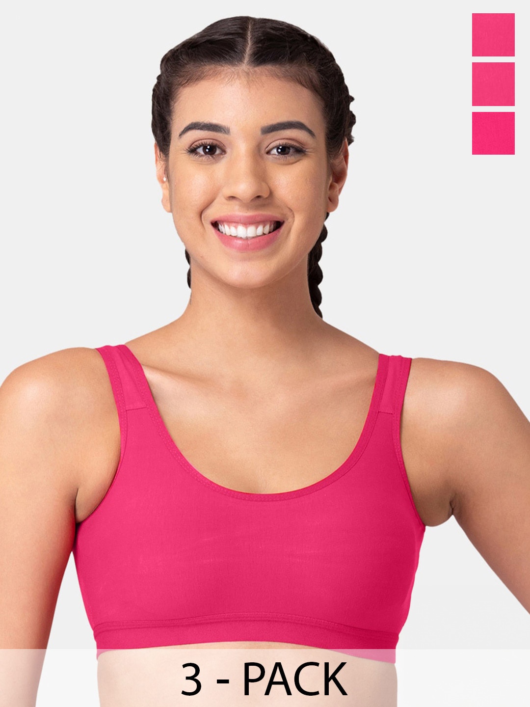 

Tweens Full Coverage Workout Sports Bra With All Day Comfort, Pink
