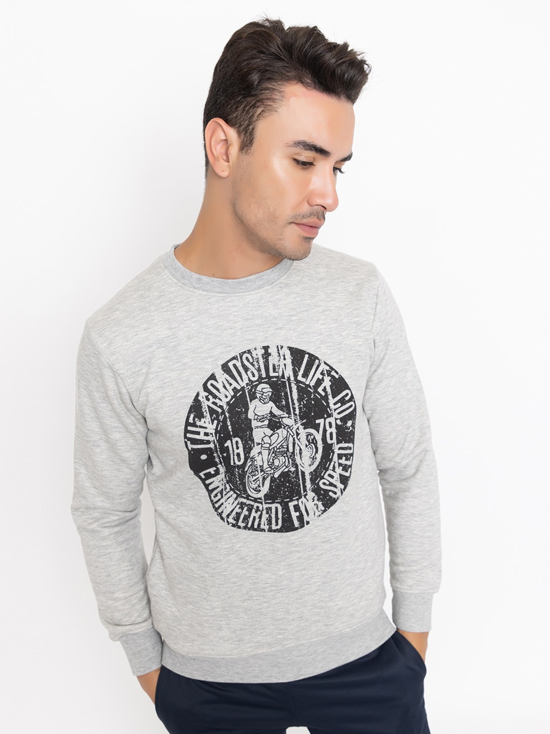 

ARMISTO G Quilted Fleece Insulated Sweatshirt, Grey