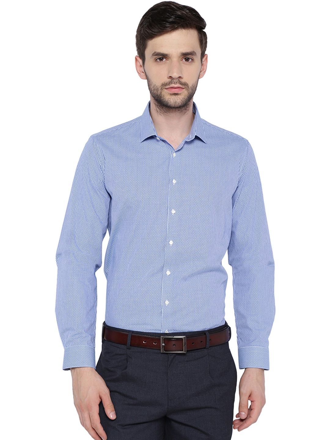 

Van Heusen Men Blue Comfort Regular Fit Printed Formal Shirt