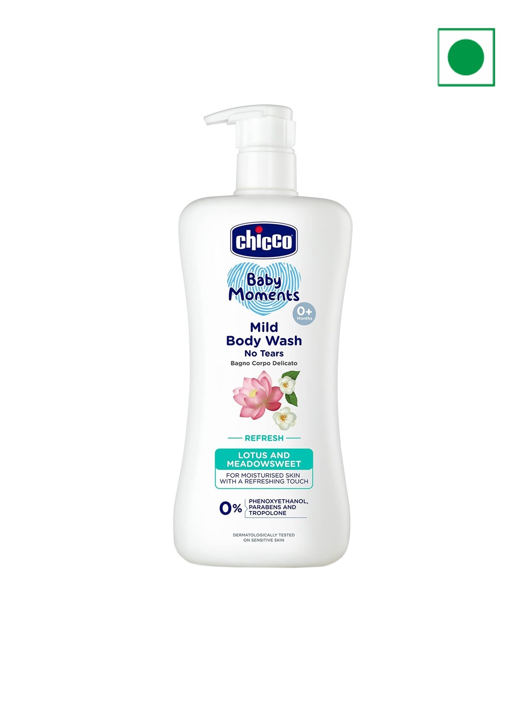 

Chicco Baby Moments Mild Body Wash Refresh With No Tears & Soap Free 500ml, White