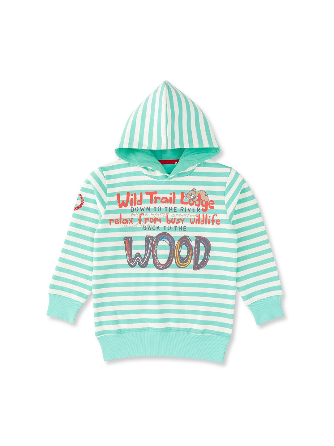 

JusCubs Boys Striped Hooded Cotton Pullover, Blue