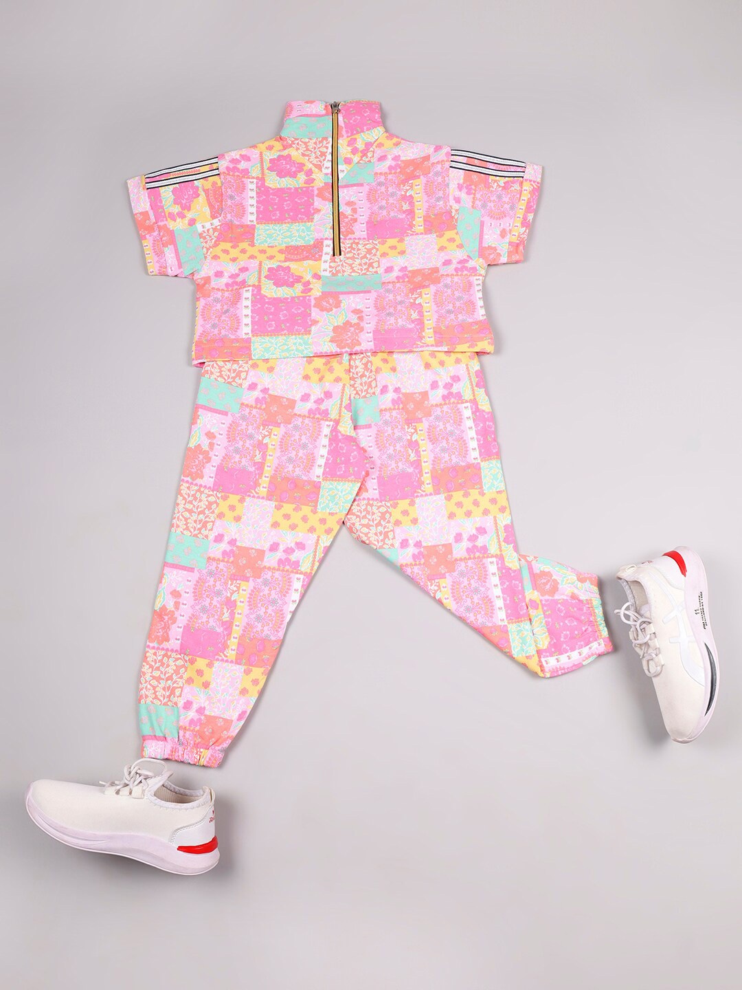 

RAINE AND JAINE Girls Printed High Neck Clothing Set, Pink