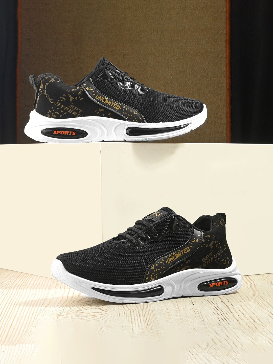 

BIRDE Men Mesh Walking Shoes, Black