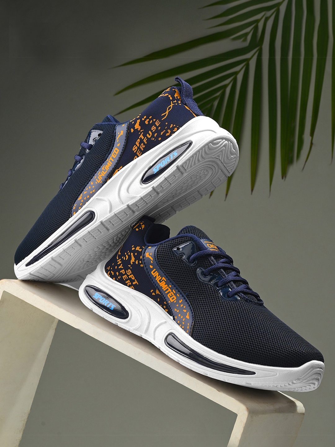 

BIRDE Men Mesh Walking Shoes, Navy blue