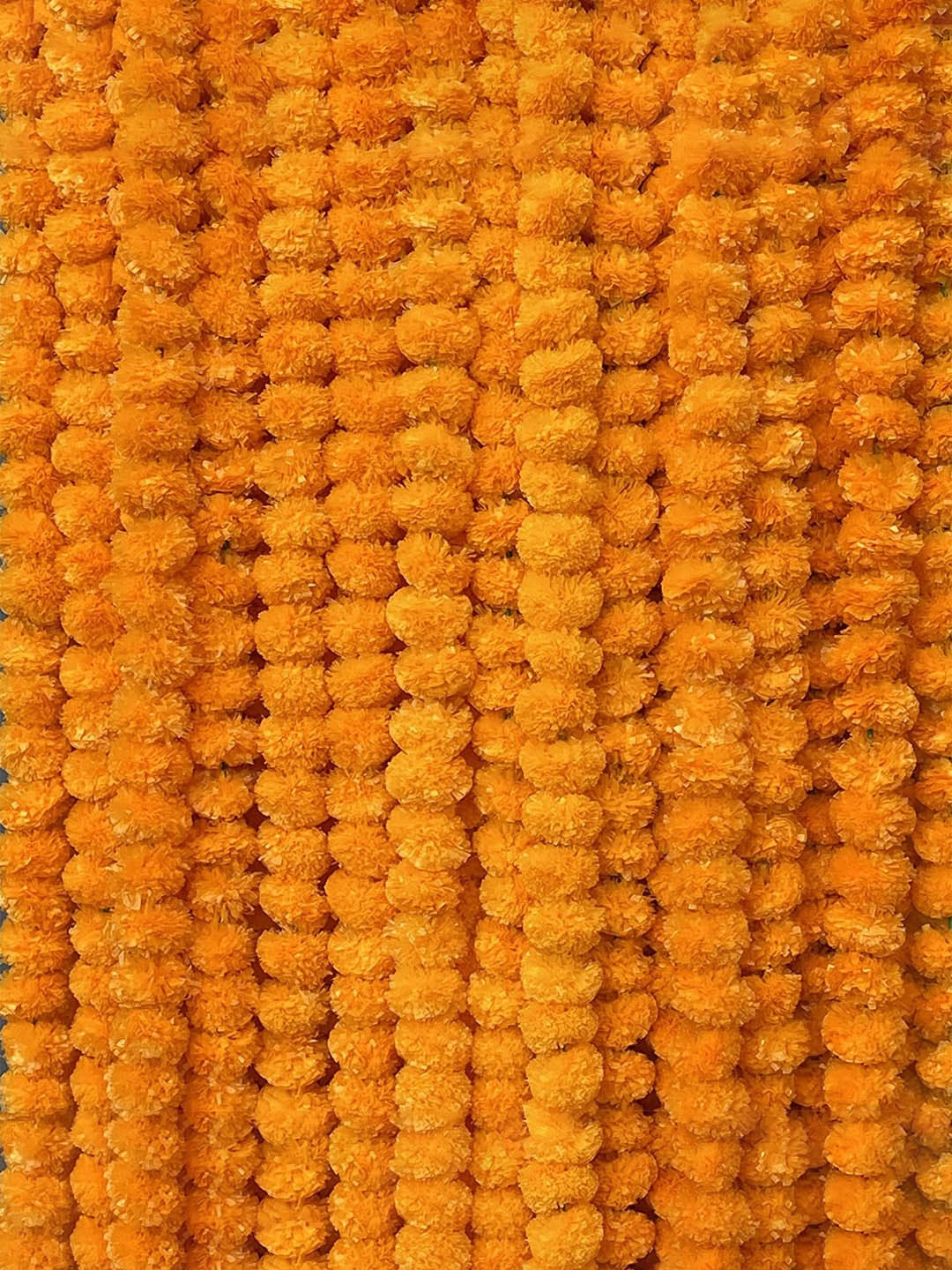 

eCraftIndia 5 Pcs Orange Artificial Marigold Flower Garland