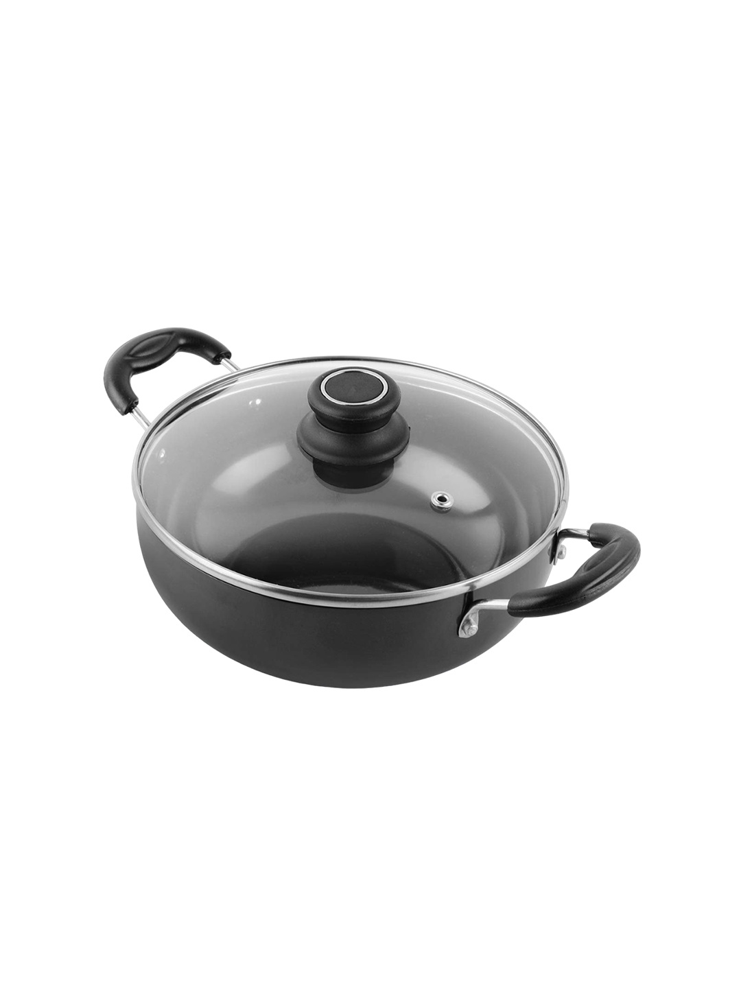 

Cello Classy Black Induction Based Hard Anodised Kadhai With Lid- 3.5 ltr