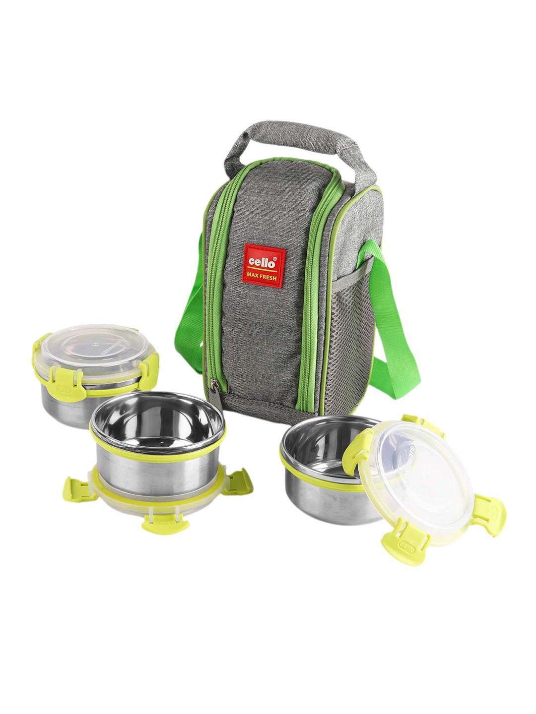 

Cello Maxfresh 3 Pieces Green Stainless Steel Lunch Box