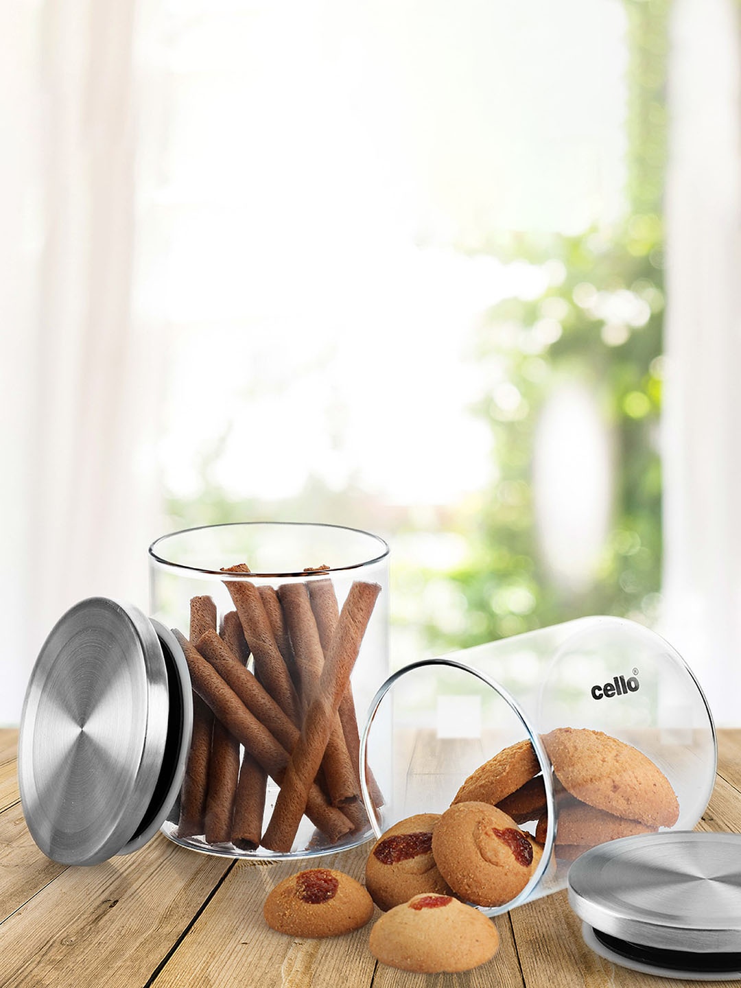

Cello Steelox 2-Pcs Transparent Scratch Resistant Borosilicate Glass Storage Containers