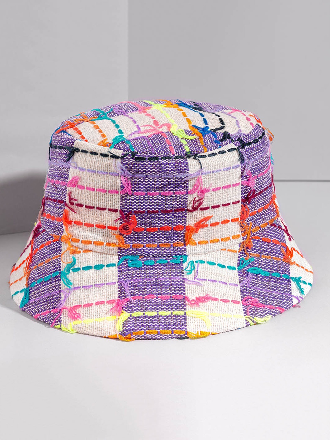 

HAIR DRAMA CO. Jacquard Bucket Hat, Multi