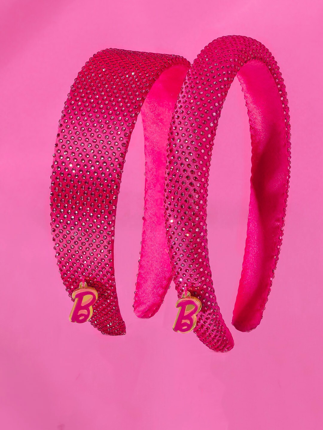 

HAIR DRAMA CO. Set of 2 Embellished Hairband, Pink
