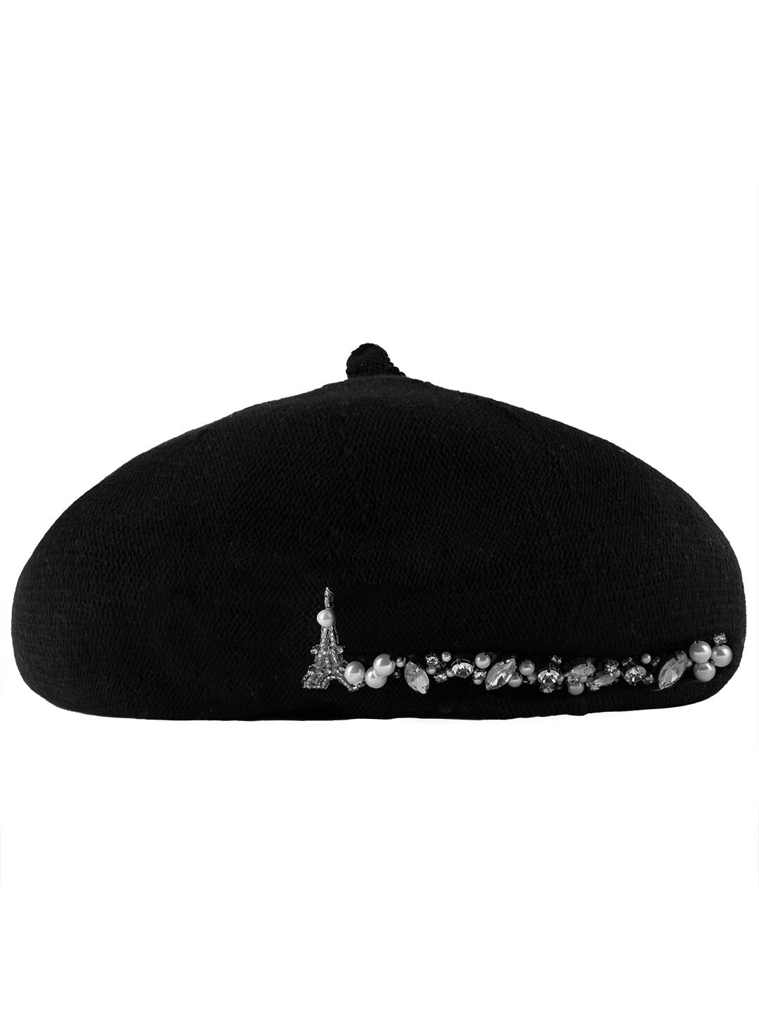 

HAIR DRAMA CO. HDC X Emily In Paris Embellishment Beret, Black