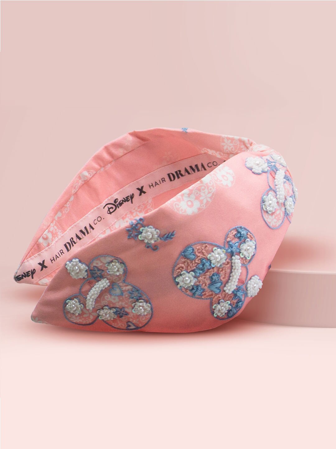 

HAIR DRAMA CO. Embellished Hairband, Pink