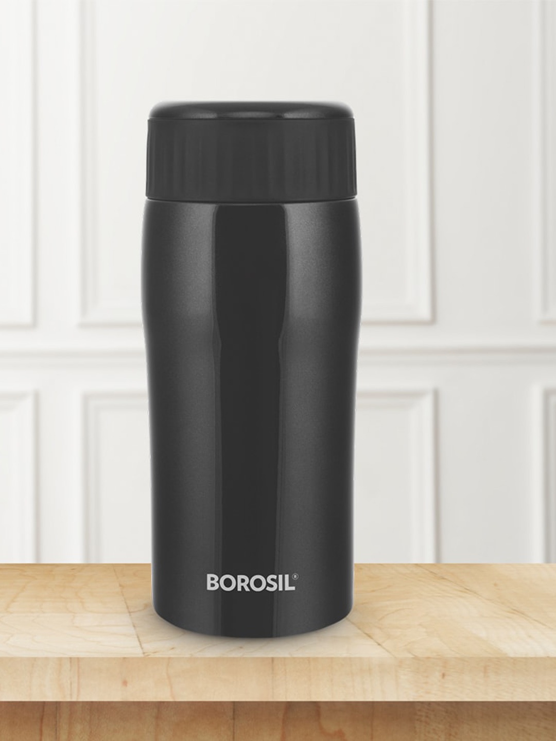 

BOROSIL Cosmic Vacuum Insulated Travel Bottle 320ml, Black