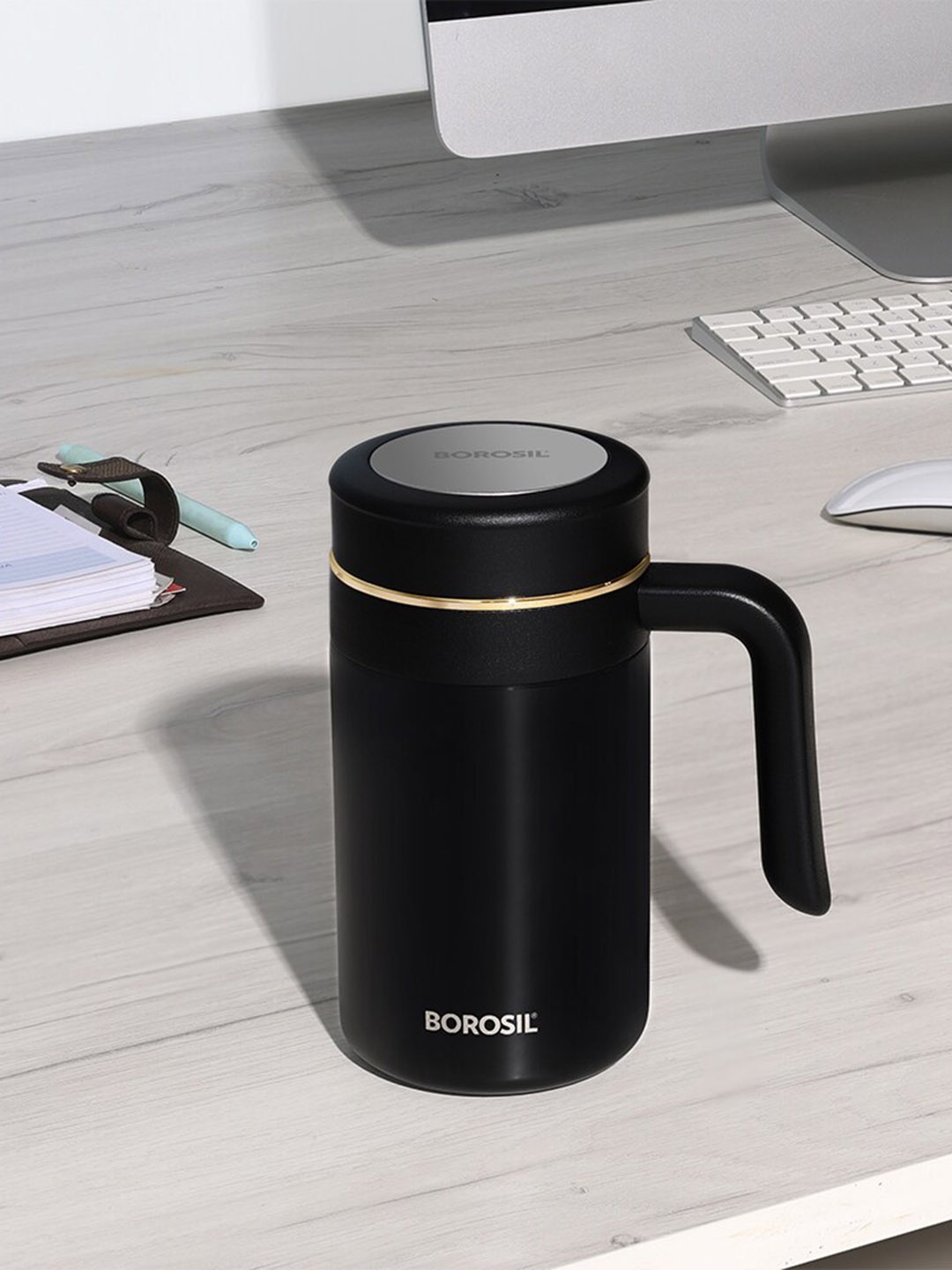 

BOROSIL Leakproof Vacuum Insulated Klassic Super Mug 540ml, Black