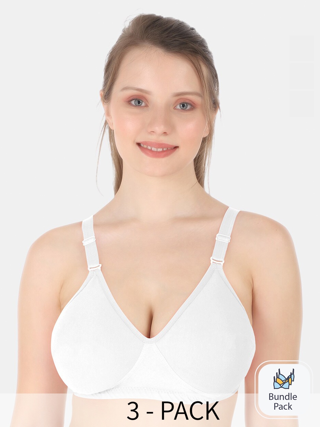 

Tweens Pack Of 3 Full Coverage Bra With All Day Comfort, White