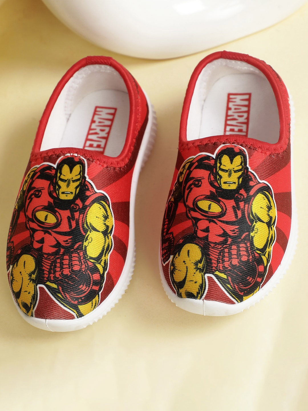 

Kids Ville Boys Iron Man Printed Textile Slip-On Sneakers, Maroon