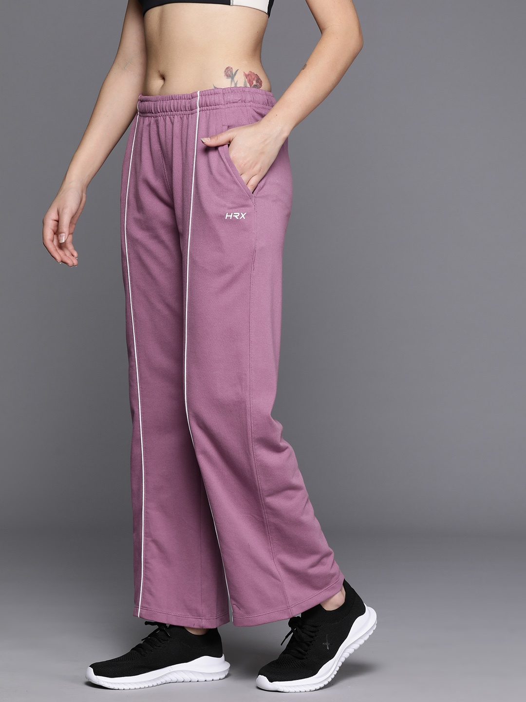 

HRX by Hrithik Roshan Women Rapid-Dry Training Track Pants, Mauve
