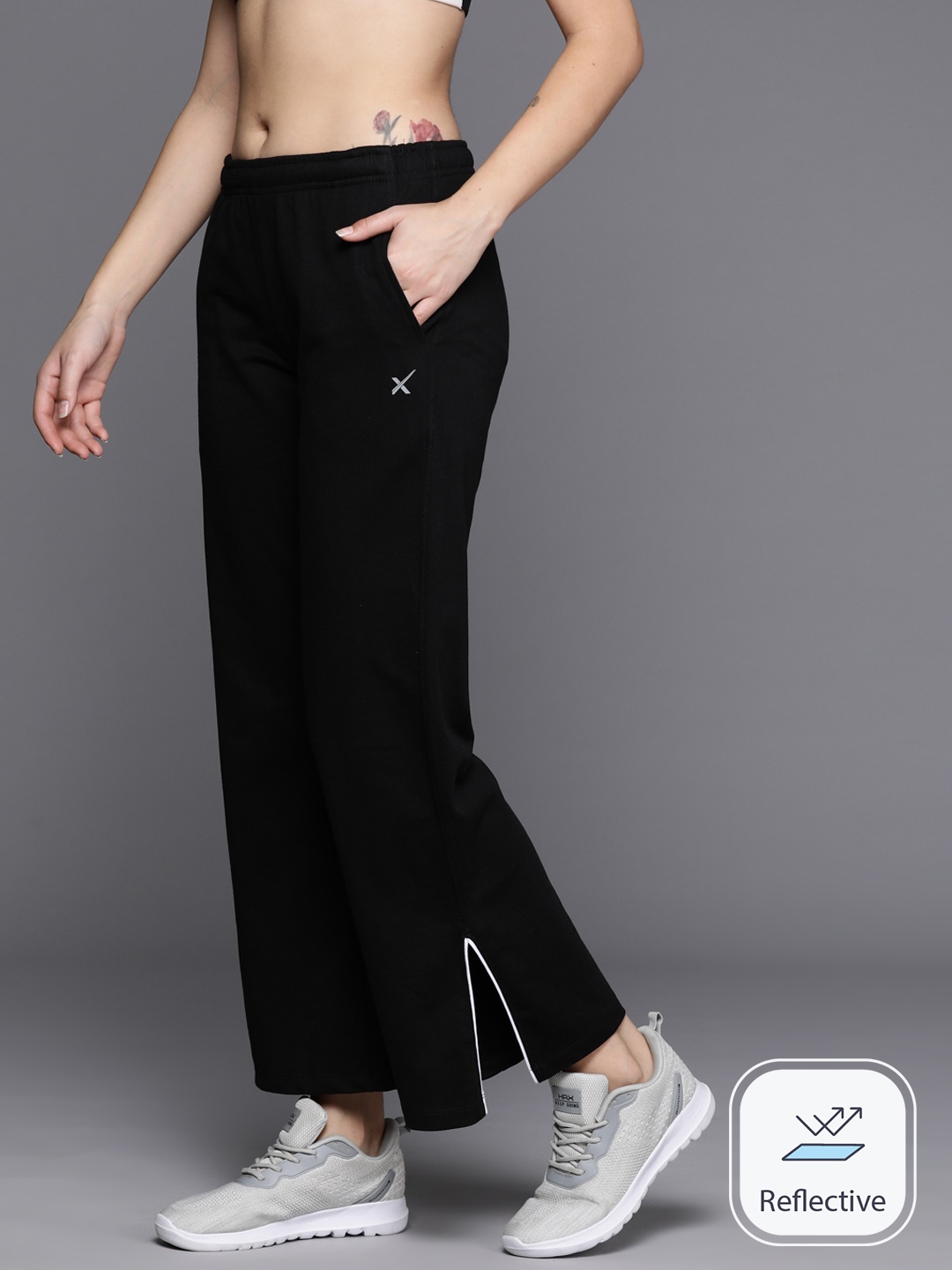 

HRX by Hrithik Roshan Women Rapid-Dry Training Track Pants, Black