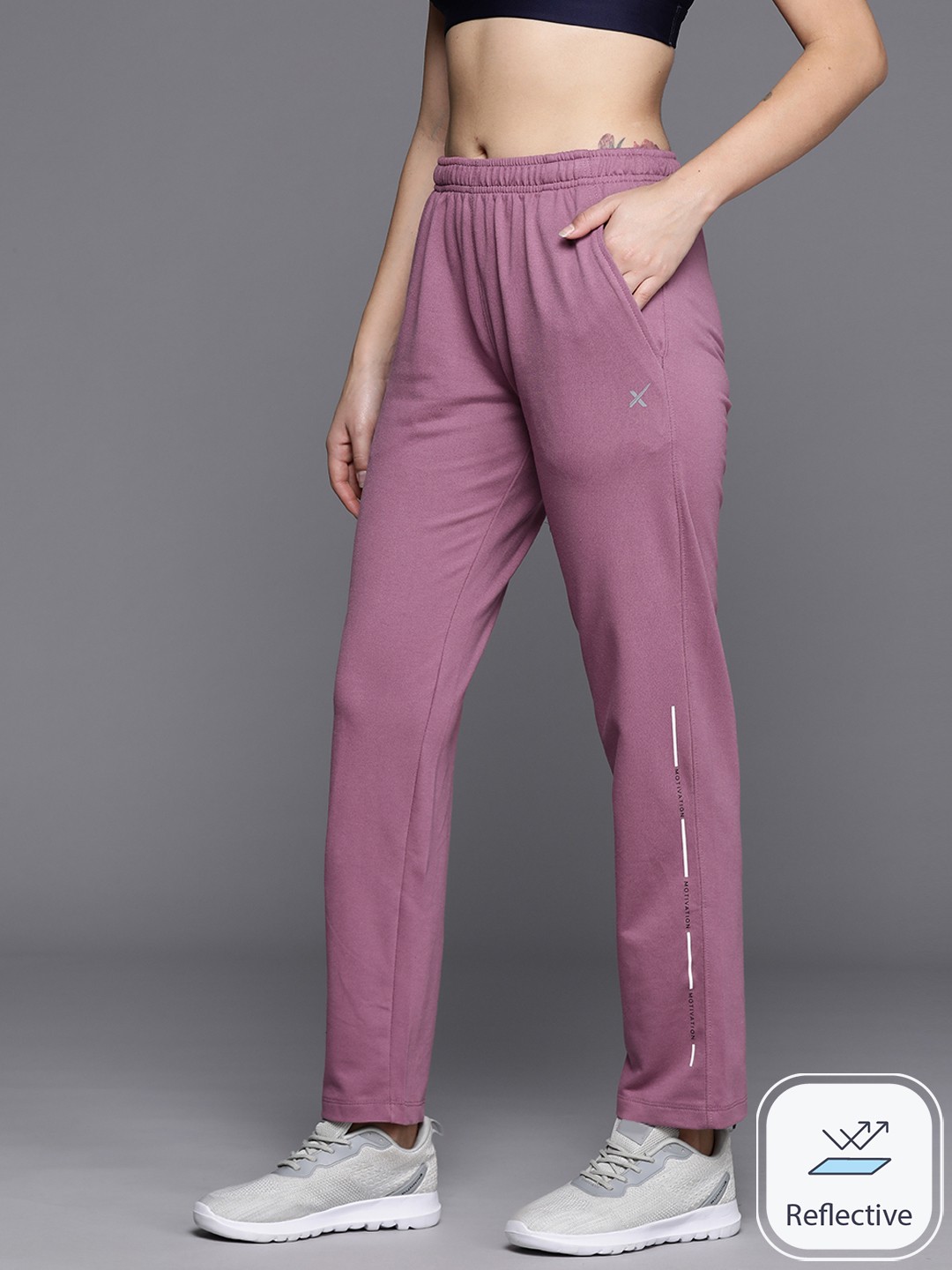 

HRX by Hrithik Roshan Women Rapid-Dry Training Track Pants, Mauve