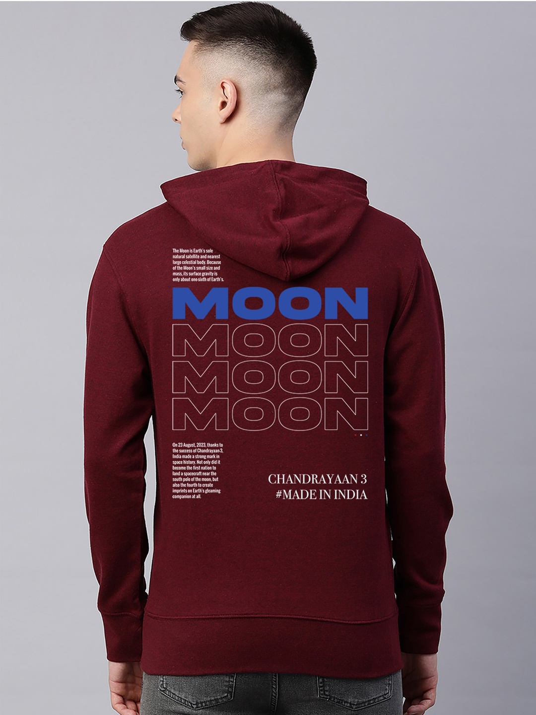 

Harvard Hooded Typography Printed Long Sleeves Pullover, Maroon