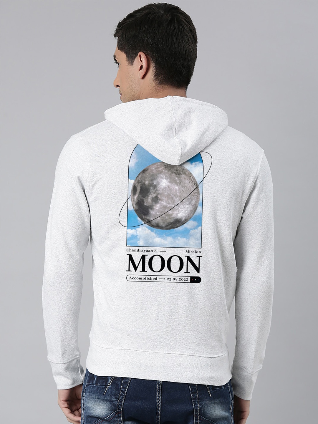 

Harvard Graphic Printed Hooded Cotton Sweatshirt, White