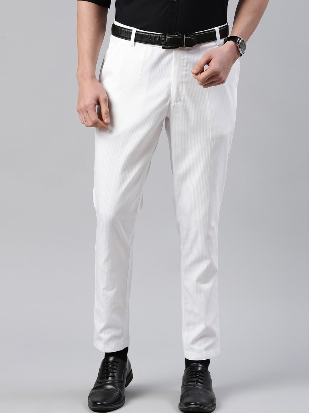 

WHITE HEART Men Mid-Raise Smart Regular Fit Formal Trousers
