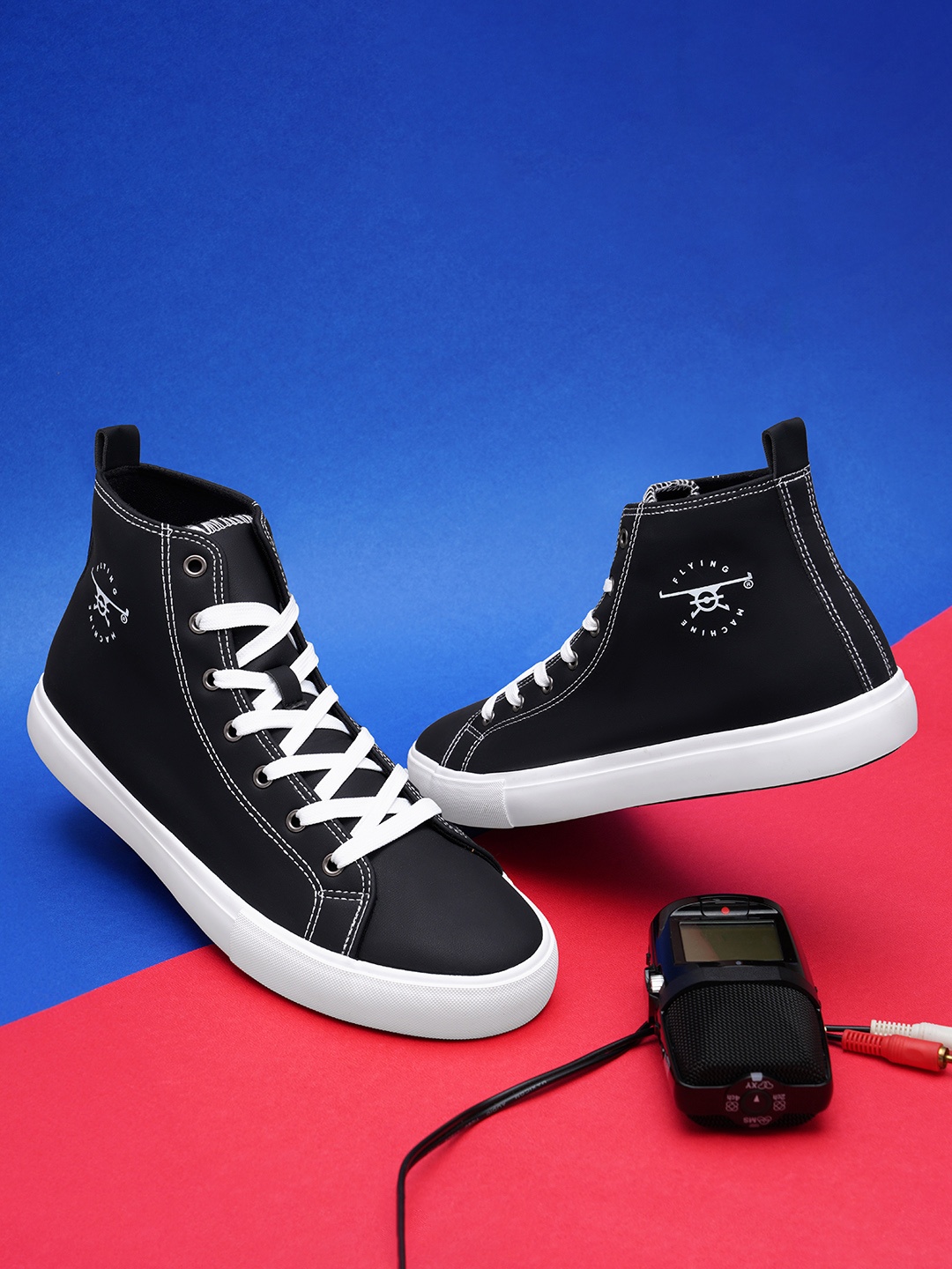 

Flying Machine Men Jerel 4.0 Lace-Up Sneakers, Black