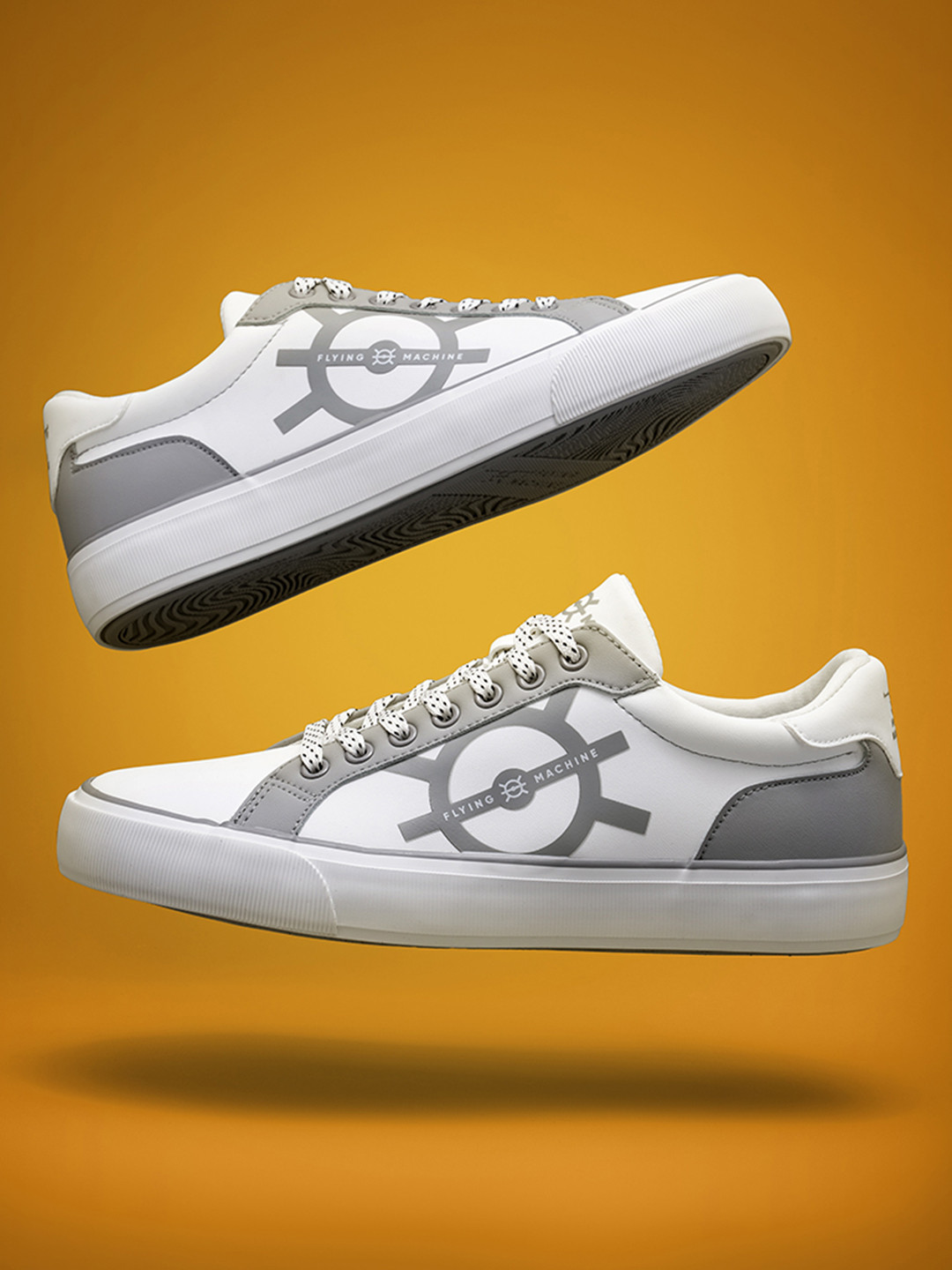 

Flying Machine Men Jaden 2.0 Colourblocked Sneakers, White