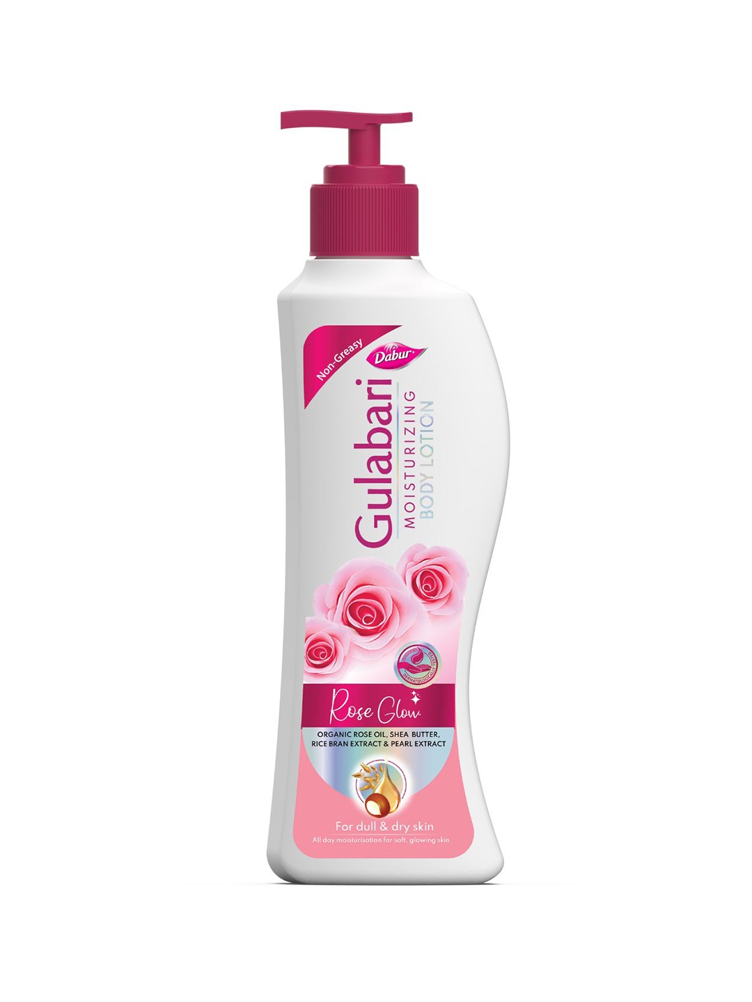 

Dabur Rose Glow Perfumed Body Lotion with Rose Oil & Shea Butter - 200ml, Pink