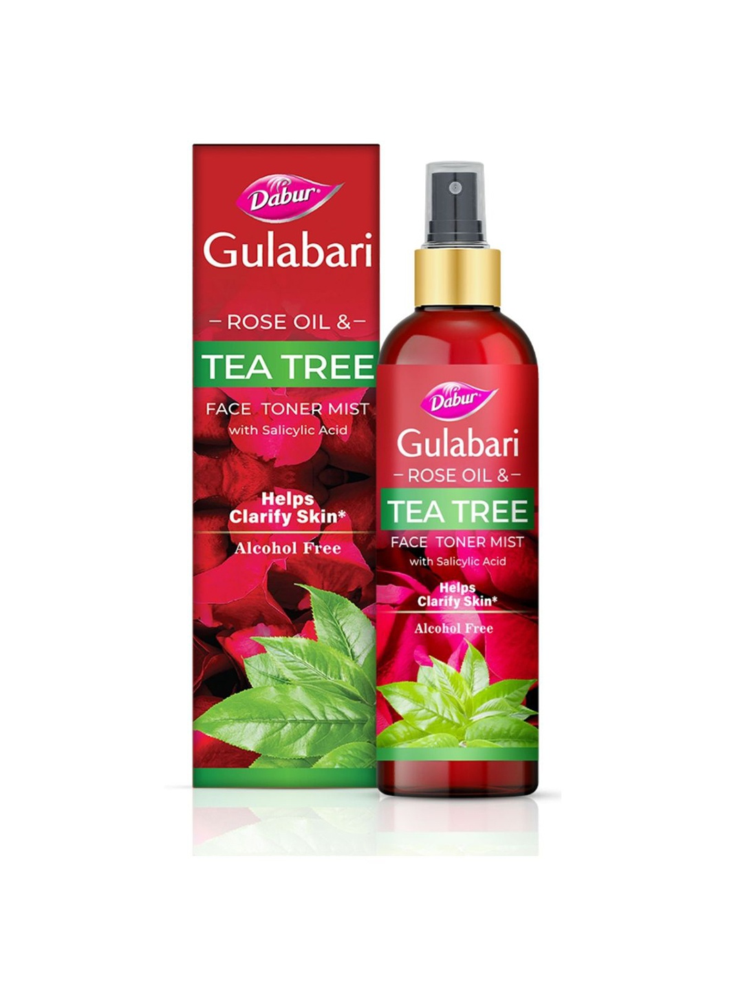 

Dabur Rose Oil & Tea Tree Alcohol-Free Face Toner Mist with Salicylic Acid- 200ml, Pink