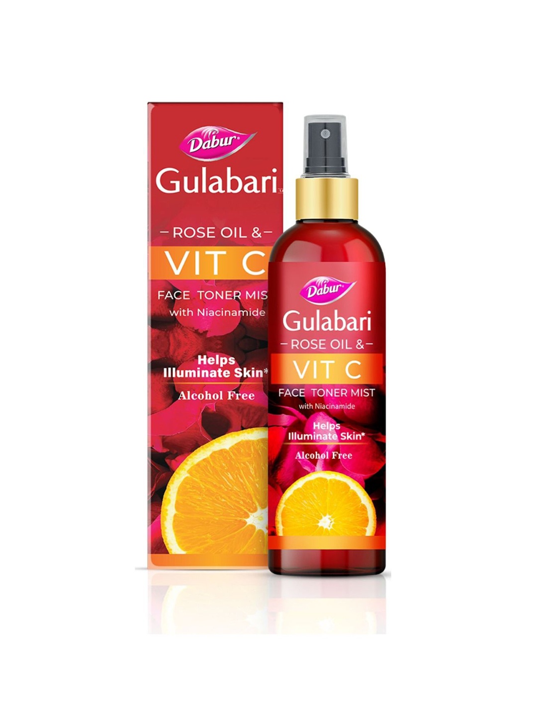 

Dabur Rose Oil & Vitamin C Alcohol-Free Face Toner Mist with Niacinamide - 100ml, Pink