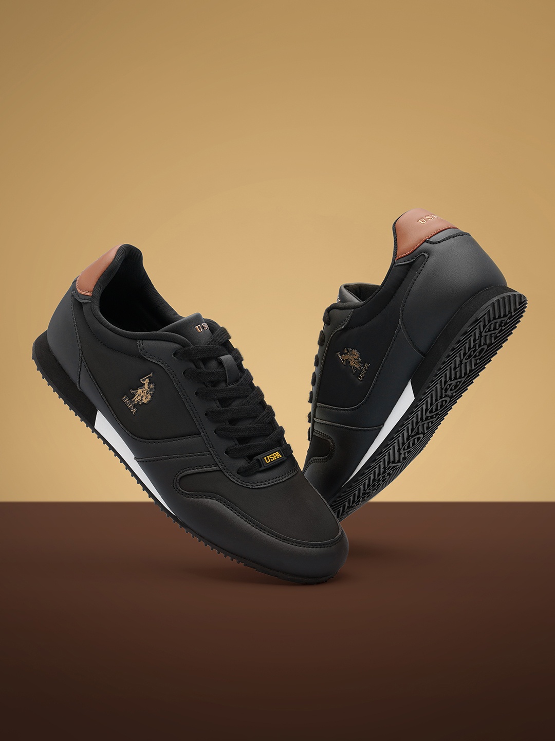 

U.S. Polo Assn. Men Clane Casual Lace Up Shoes, Black
