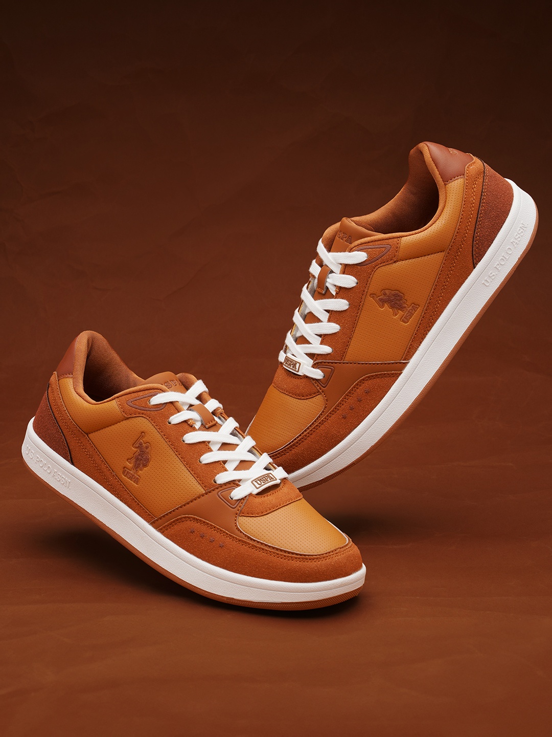 

U.S. Polo Assn. Men Landwin Retro Court Sneakers, Tan