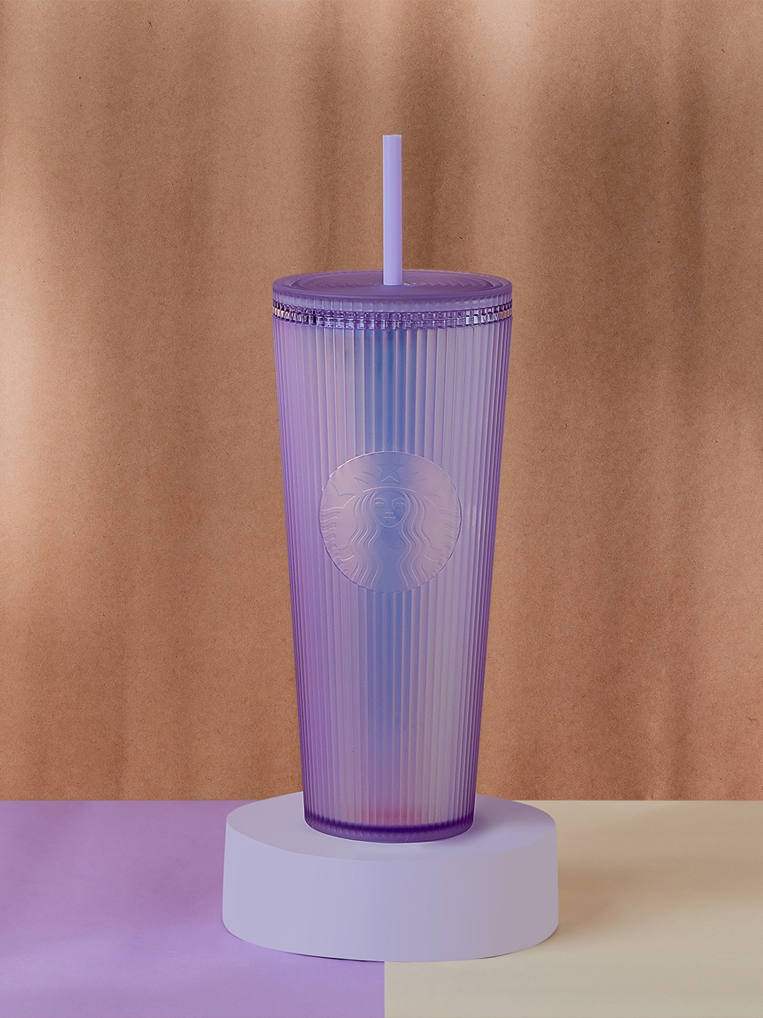 

Starbucks Purple 3 Pieces Textured Tumbler With Lid & Straw 710 ml