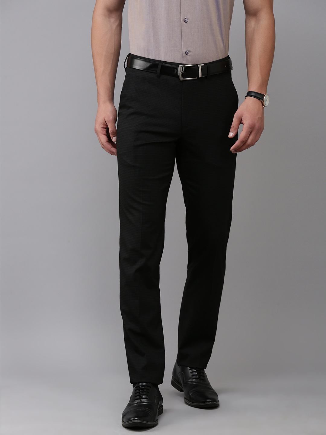 

Van Heusen Men Slim Fit Trousers, Black